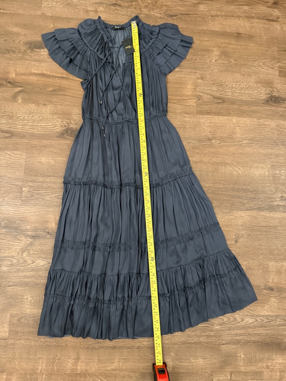 Ruffled Tiered Maxi Dress in Navy
